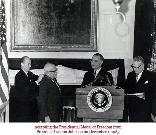 1963 Wilder Accepting Presidential Medal of Freedom