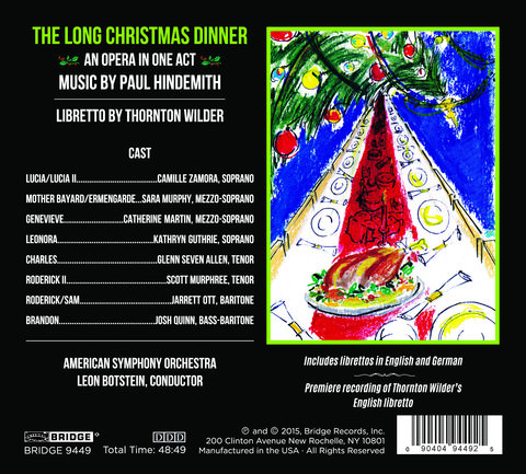 The Long Christmas Dinner CD Back Cover