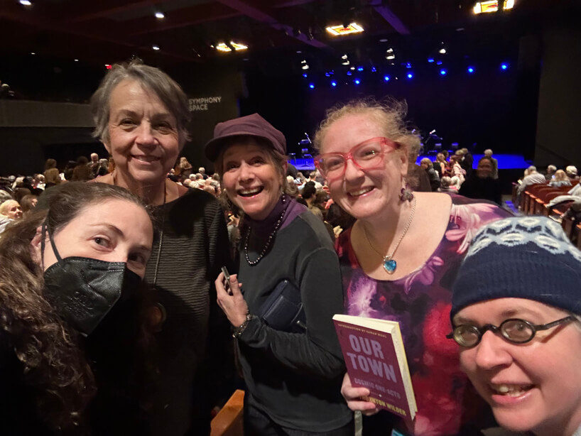 Thornton Wilder Society members and friends attend the Our Town and the Cosmic One Acts event at Symphony Space