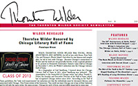 2014 Thornton Wilder Society Newsletter thumb
